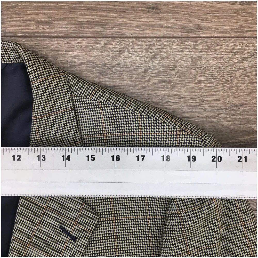 Hickey Freeman Mens Blazer Sport Coat Two Button Jacket Wool 42L Casual Suit VTG